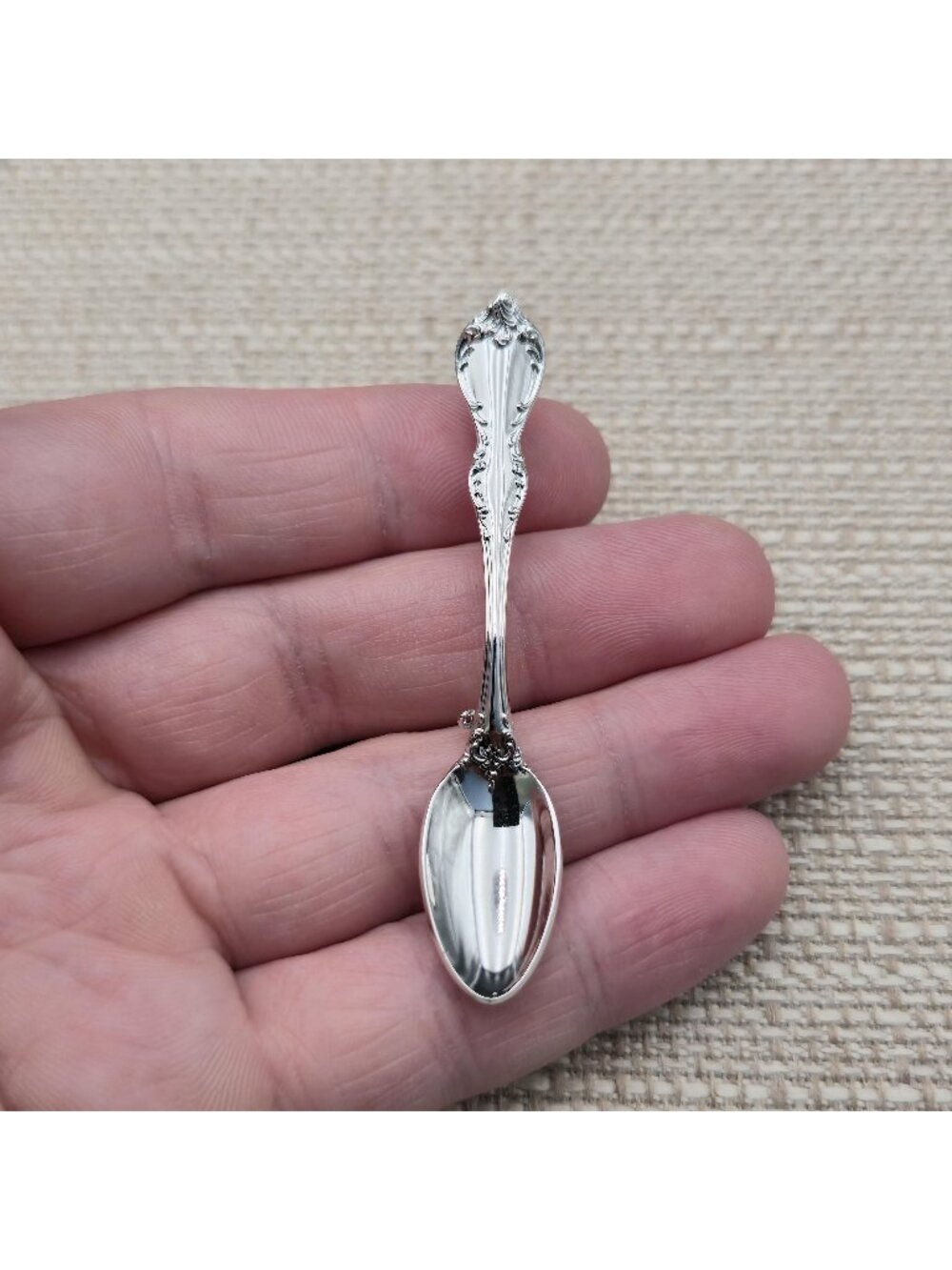 Vintage Towle Sterling Silver Miniature Spoon Pin Brooch A8062